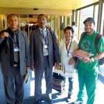 Delegados de Sindicatos de Etiopia con los recicladores. Foto: Lucia Fernandez.