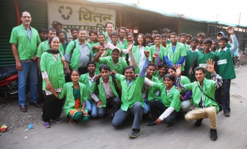 Chintan-Safai Sena Team on Earth Day - April 22, 2013. Photo credit: Chintan.