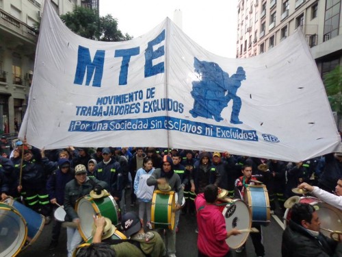 Movilización Cartonera. Foto: MTE.