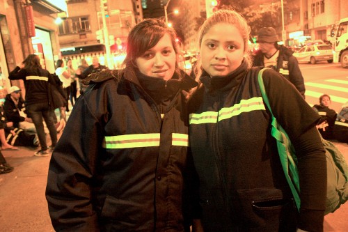 Yamila Lopez, on the right, with an MTE co-worker. (Photo: Deia de Brito)