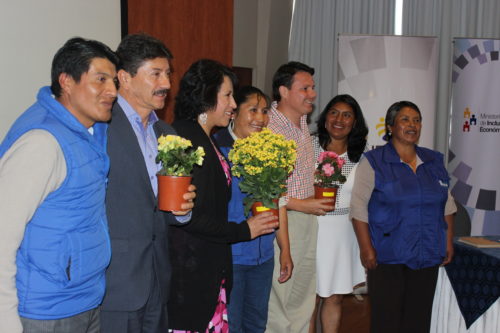 Leaders of Renarec celebrate the Interministerial Agreement in Quito, Ecuador