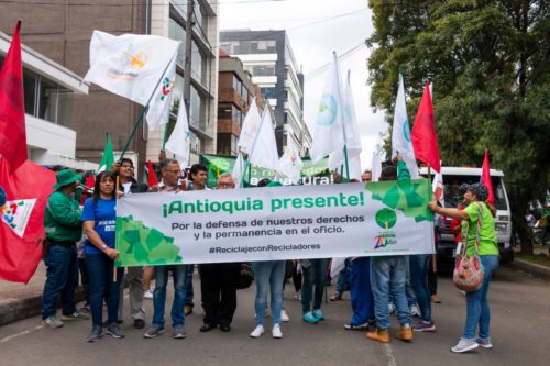 March 2nd, 2020 demonstration. Bogota, Colombia. Global Waste Pickers day.