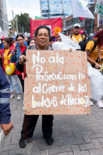 March 2nd, 2020 demonstration. Bogota, Colombia. Global Waste Pickers day.