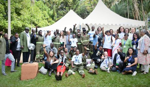 IAWP delegation, waste pickers from Nairobi group photo at Brazilian embassy after the event on Just Transition on November 15th in Nairobi.