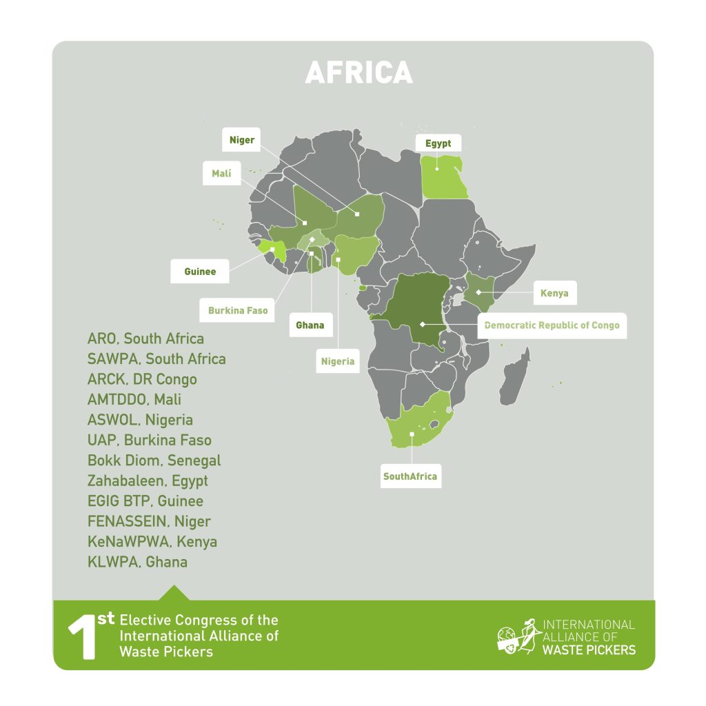 Afiliados da AIC em 2023 na região de África.